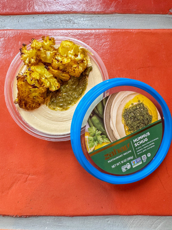 Hawaij Cauliflower with Hummus Schug